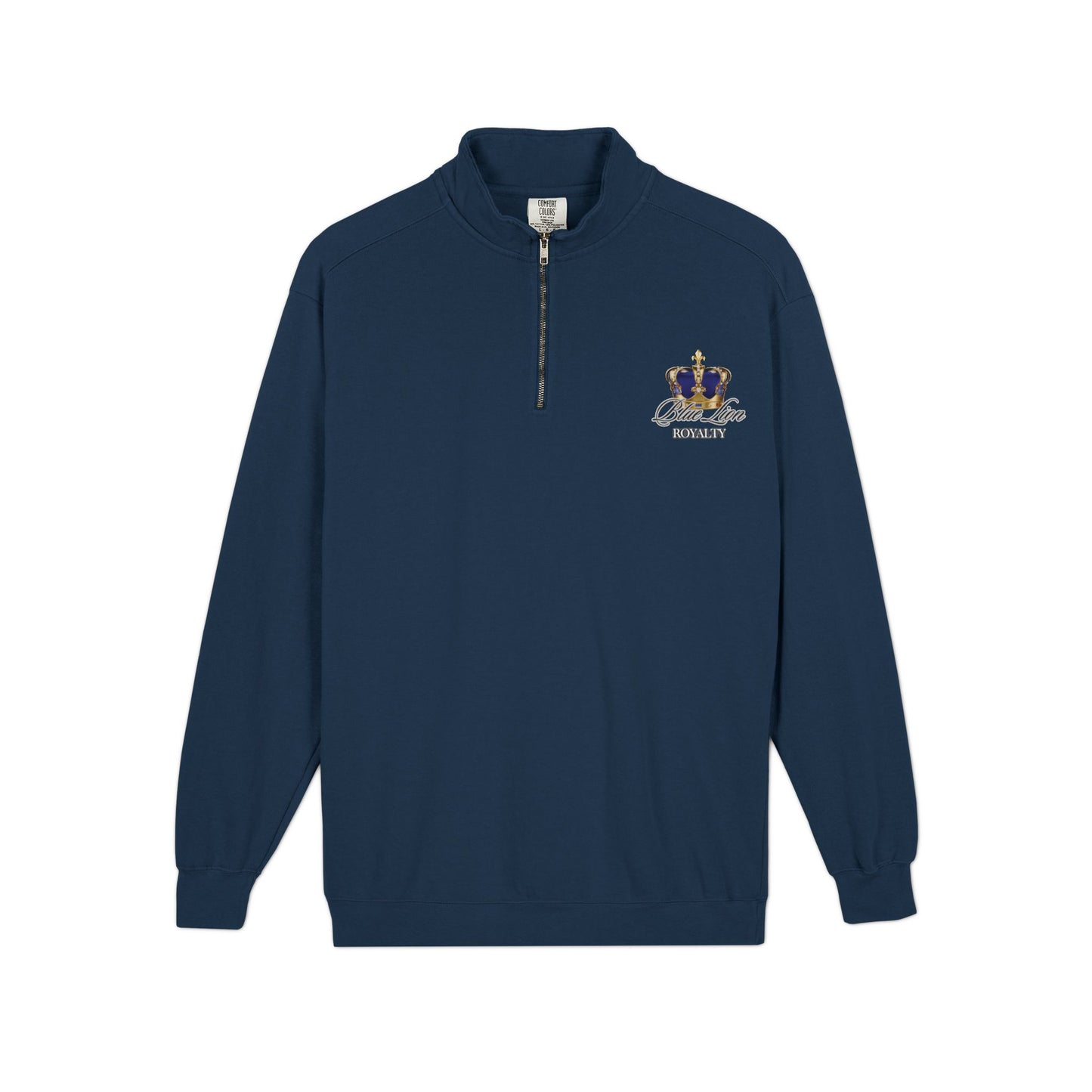 Quarter-Zip Sweatshirt — Minimal 'BDR' Chest Logo, Athletic Casual Pullover