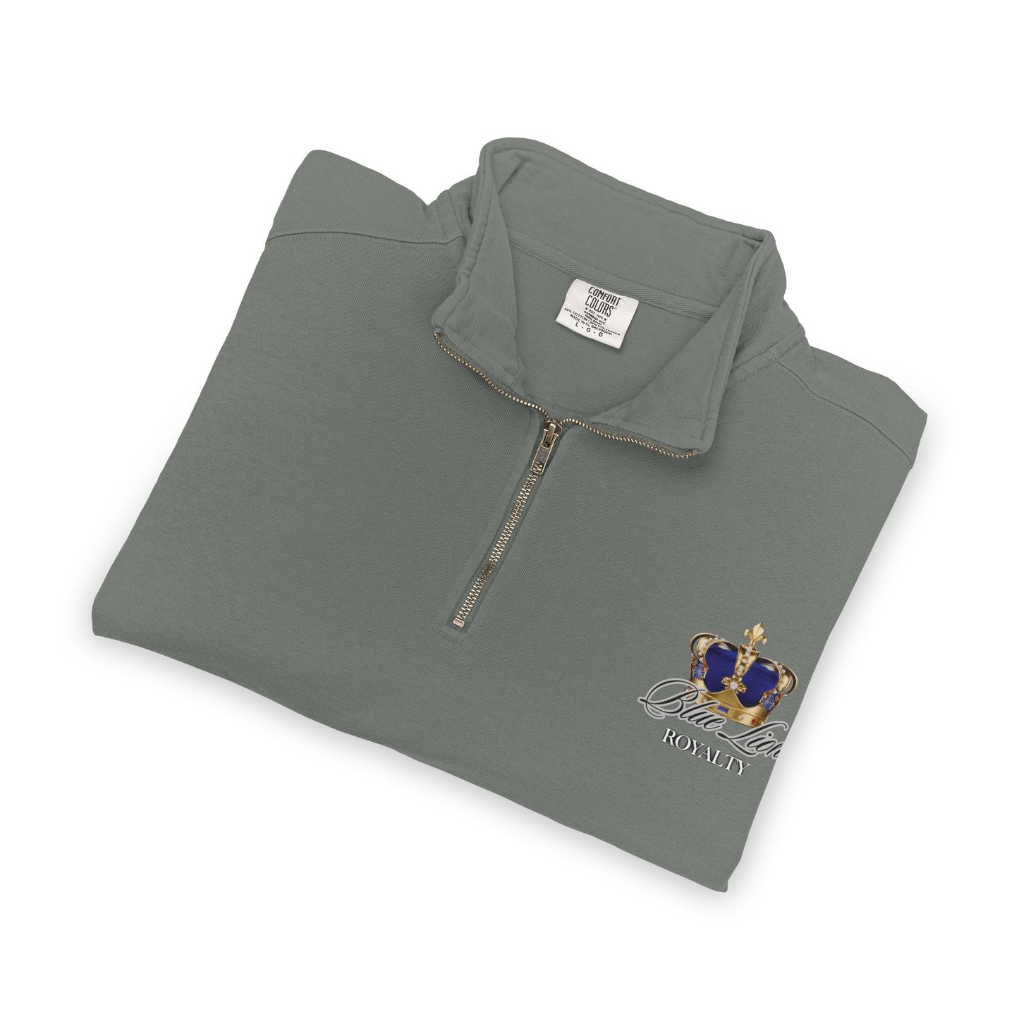 Quarter-Zip Sweatshirt — Minimal 'BDR' Chest Logo, Athletic Casual Pullover